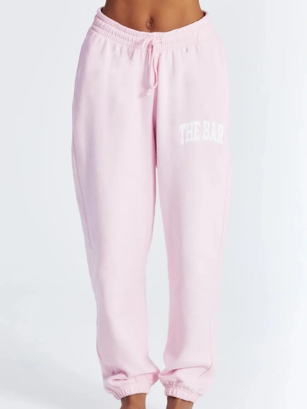 The Bar VARSITY SWEATPANTS BLUSH/WHITE size M - Picture 2 of 8